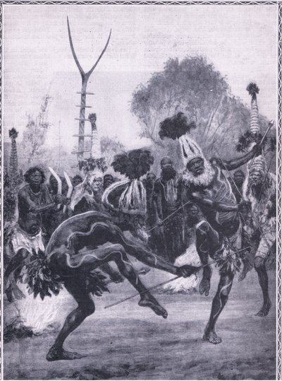 The wild dances of the Queensland Aborigines, performing the 